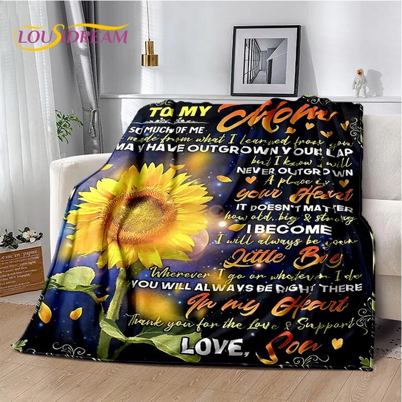Presente Agradecimento Para Minha Mãe Pai Esposa Marido Carta Presente Cobertor, Cobertor Macio para Casa Quarto Cama Piquenique Escritório Capa de Sofá