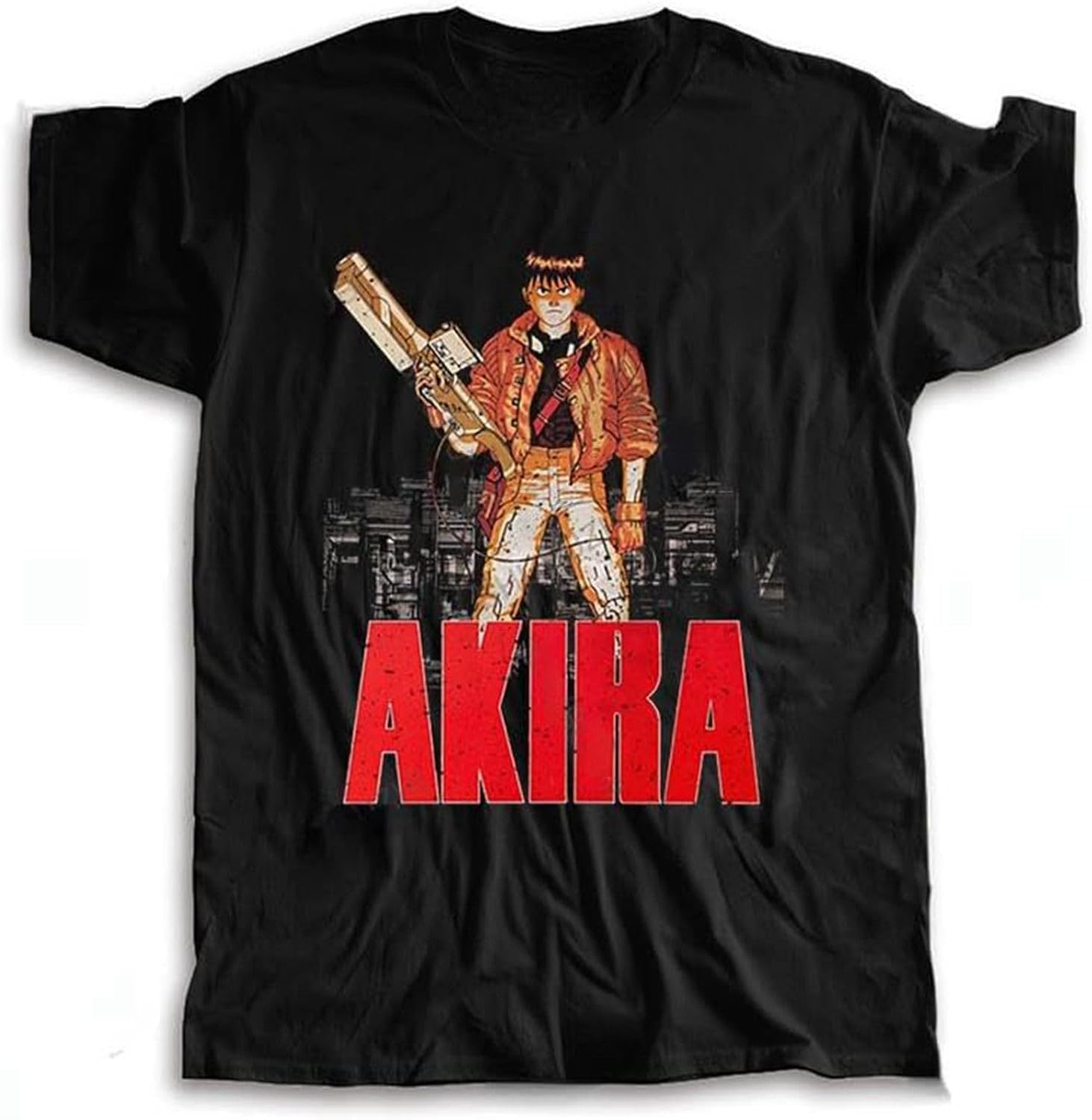 Retro Neo Tokyo Akira T Shirt Men Men T Shirt Short Sleeve Movie Science Fiction Manga Anime Shotaro Kaneda Tee Casual 3XL чёрный