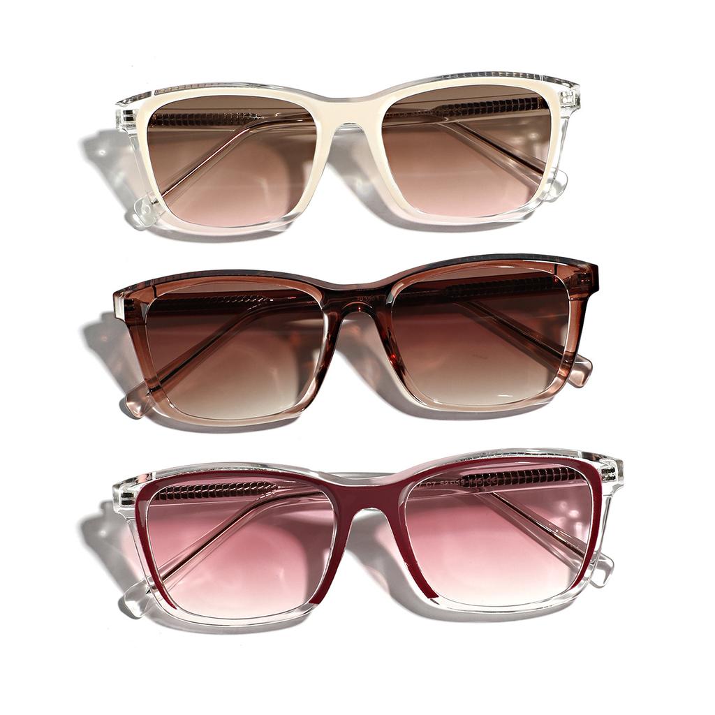 Square Glasses Transparent Light Sunglasses Men'S Plain Sunglasses Women