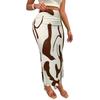Women Fishtail Skirt Zebra Pattern Hip-Covering Maxi Skirt High Waist Office Lady Long Skirt Work Leisure Daily Wear