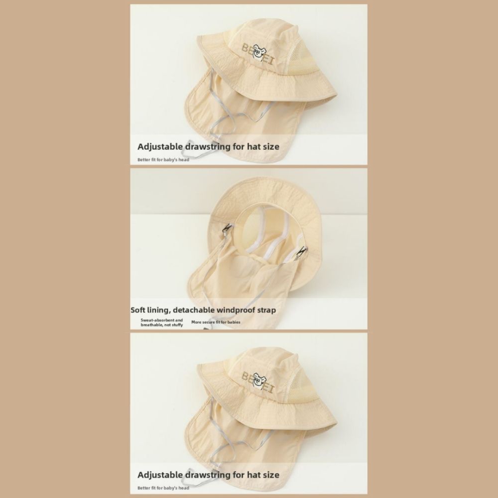 Quick Drying Fisherman Cap Wide Brim Children Mesh Cap New Sun Protection Cap  for Summer