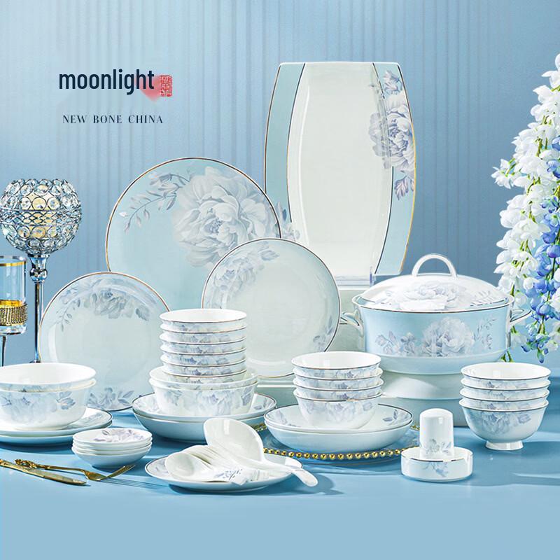Jingdezhen Leichtes Luxus-Knochenporzellan-Geschirr