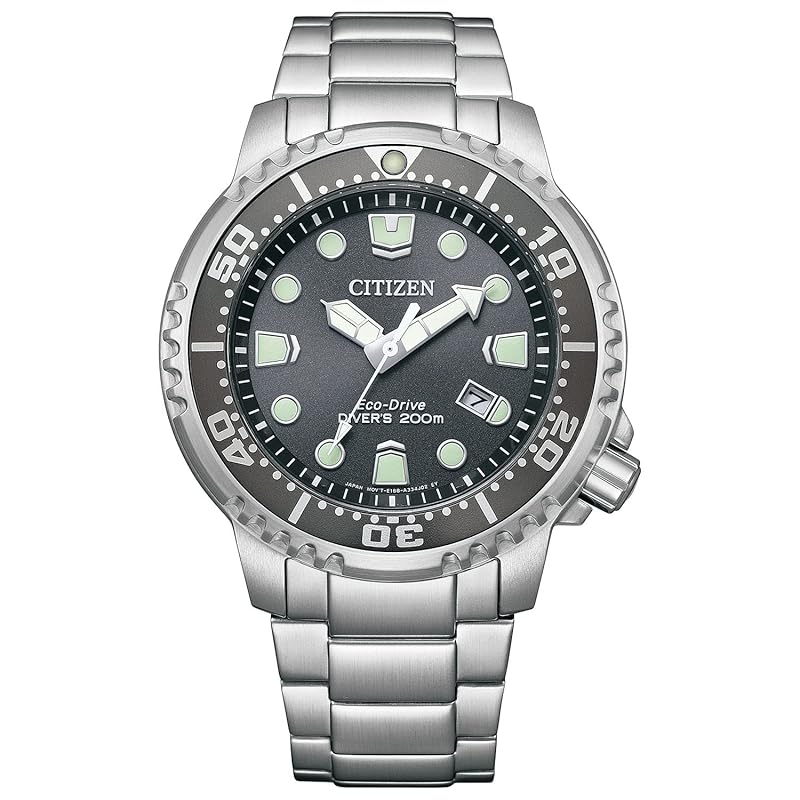 

[Citizen] watch pro master eco drive diver 200m gray BN0167-50H men s silver