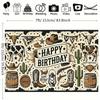 2D Cowboy Birthday Photography Background Cloth Western Wild West Themed Party Backdrop