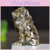 Resin Crystal Lion Figurine For Home Office Decor With Natural Water Crystal Craftsmanship