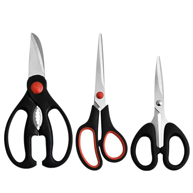 Three-Piece Multipurpose Kitchen Scissors Set: Practical for Chicken, Fish, and More