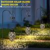 3PCS Per Set Water Drop Shaped Outdoor Solar Projection Light Waterproof Outdoor Light for Garden Patio Lawn Pathway Yard Christmas Decor