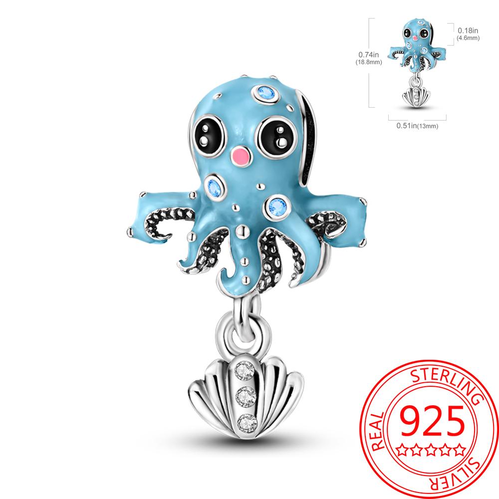 Animal Series Copper Octopus Giraffe Elephant Kitten Pendant Beads Fit Bracelet Necklaces Boutique Handmade Jewelry