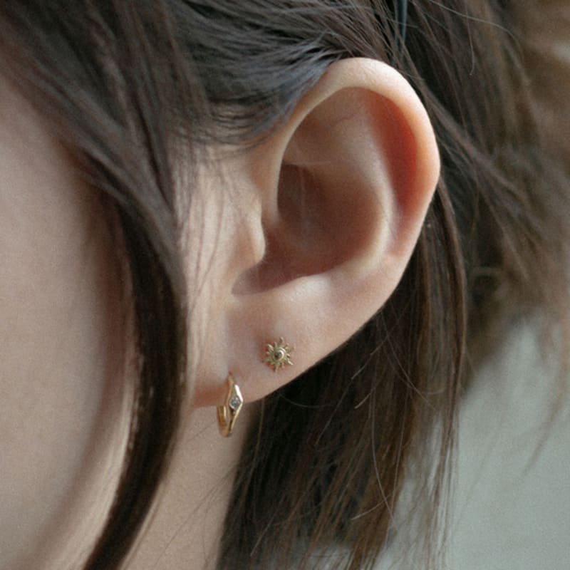 Youngglow 14k Solar Piercing Earrings