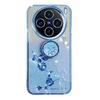 KADEM For vivo X100 5G Phone Case Ring Kickstand Glitter Powder TPU Phone Cover