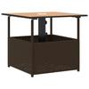 VidaXL Table de jardin avec trou de parasol marron résine tressée, table d'extérieur, table à manger de jardin, meuble de 364118