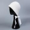 Stylish Earflap Hat Elegant Bows Tassels Pearls Earflap Hat Stylish Women Hat for Trendy Accessorizing
