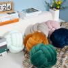 Nordic Three-Strand Knotted Ball Pillow – Handwoven Crystal Velvet Cushion 