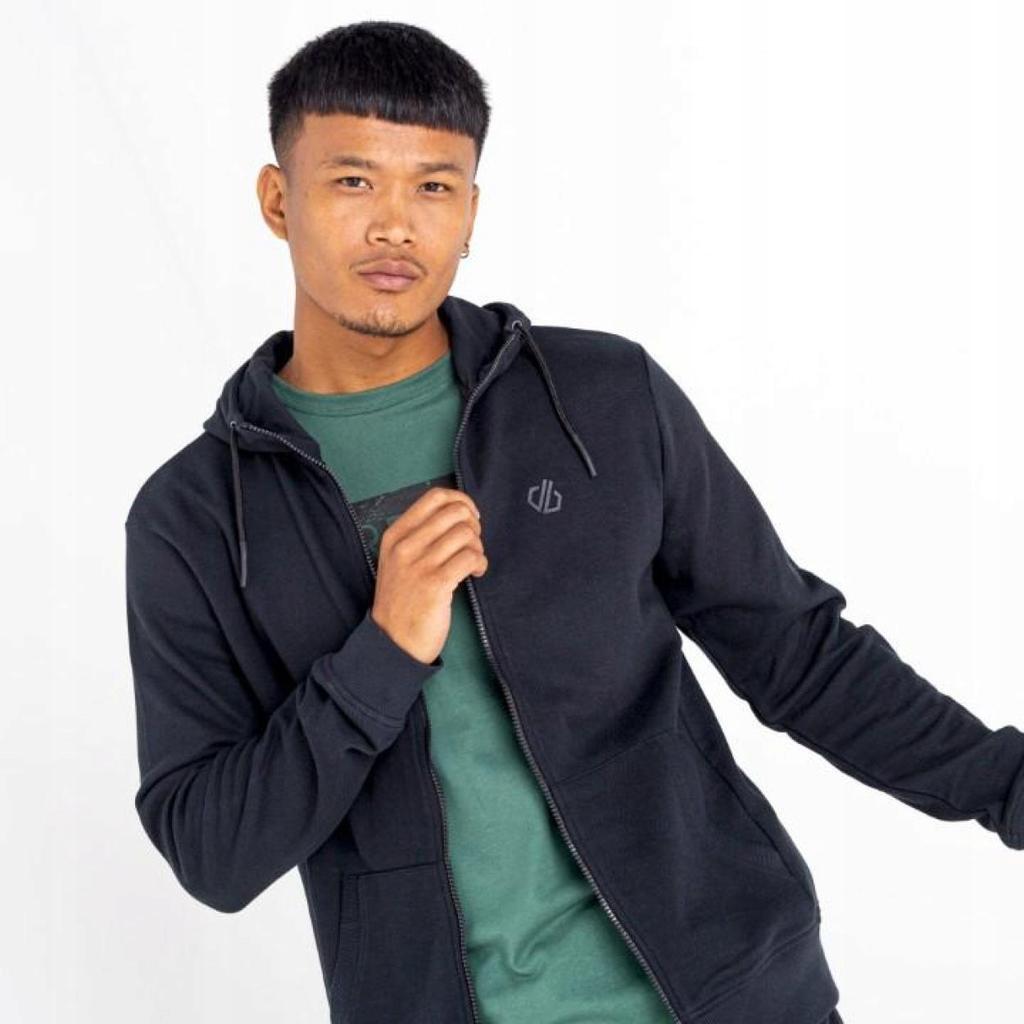 Y8097 Dare2B Full Zip Hoodie Modulus Cotton Charcoal Grey Bluza Męska Xxs