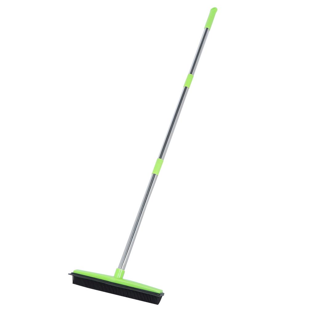 Multifunction Telescopic Floor Carpet Broom Pet Hair Dust Removal Cleaner Sweeper Cleaning ToolsGreen