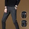 Summer New Korean Version of The Young Men's Trousers Fashion Men's Elastic Casual Trousers Slim Small Straight Trousers