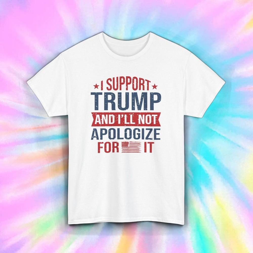 

Trump Supporter Shirt Patriotic Conservative Political USA Flag Tee S-5XL L