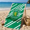 Asciugamano da Spiaggia con Stemma dello Sporting Cp, Asciugatura Rapida, Facile da Curare, Adatto Sia per il Fitness che per le Vacanze al Mare, Essenziale per lo Sport