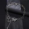 Awn Star Butterfly Necklace female ins cold wind hip hop design collarbone chain temperament net red circle choker