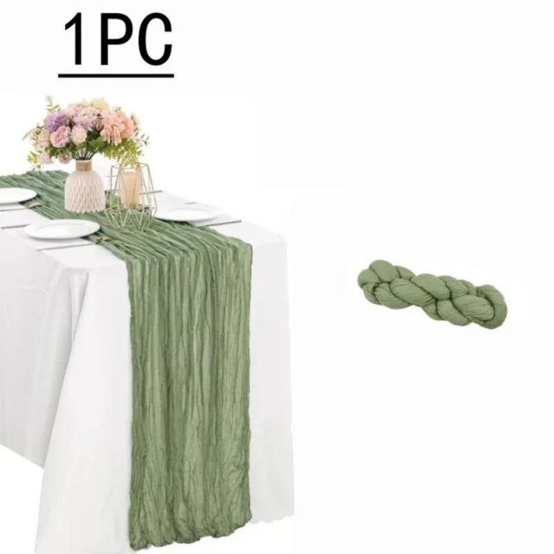 

1/3/5 шт. Плиссированная скатерть Свадьба День рождения Праздничная вечеринка Ресторан Юбилеи Отели Банкеты Украшение Настольная дорожка 180x90cm