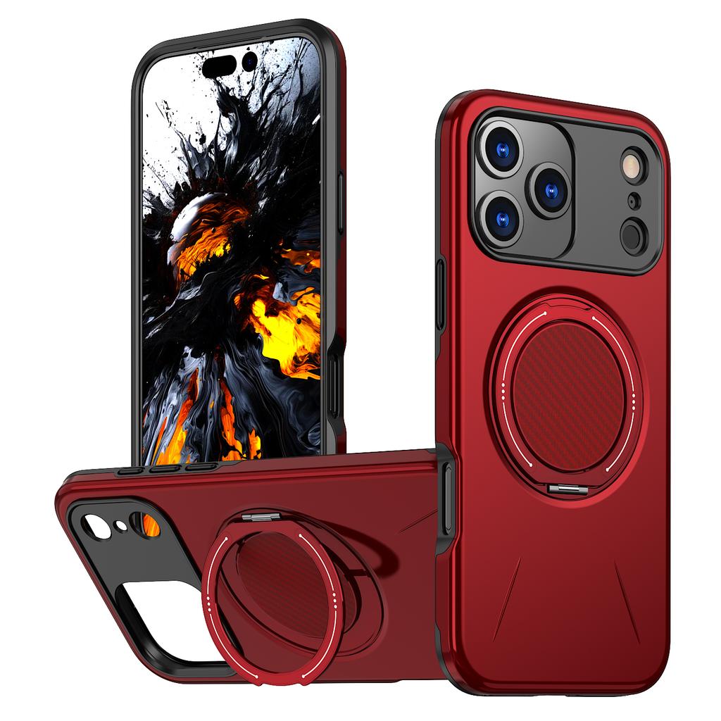 Matte Soft Silicone 360° Ring Rotate Bracket Magnetic For Magsafe Case For iPhone 17 Air 16 15 14 Plus 13 12 Pro Max 11 XR Cover