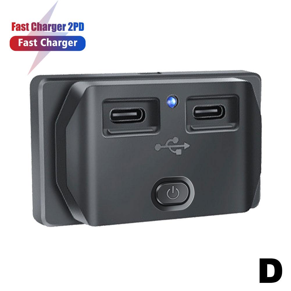 12V 24V PD Typ C QC 3.0 USB-Schnellladegerät mit Schalter, LED-Licht, Steckdose, Schnellladung für Auto, Motorrad, Wohnmobil, Boot
