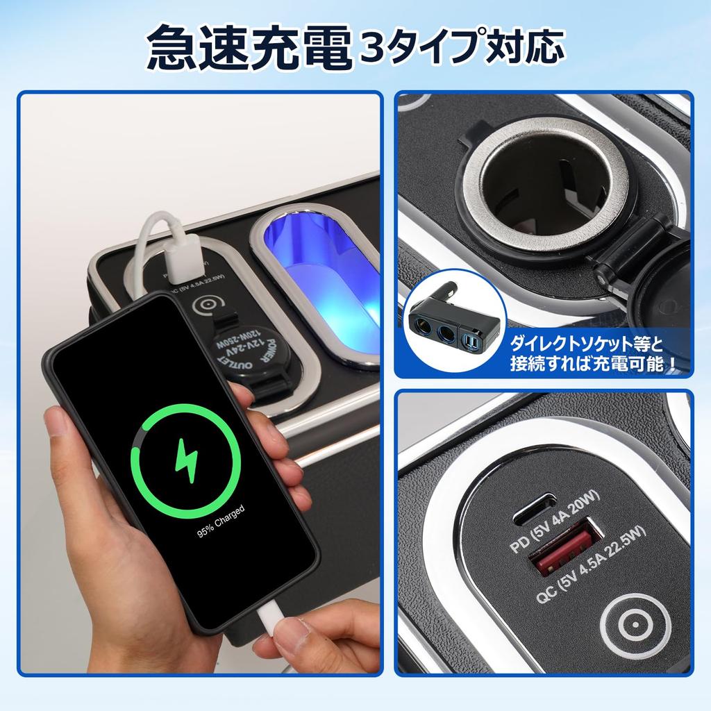 Lamp 7 Color Suzuki Hustler Console Box Armrest New Hustler Center Console Storage Box Elbow Rest 2020 January Present Fast Charging USB