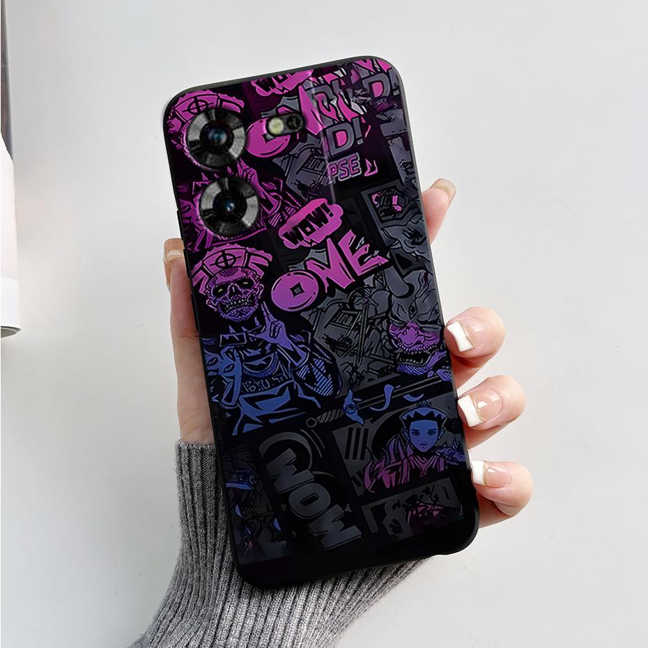 For Tecno Pova 5 Case LH7n Silicone Phone Case Stylish Pattern Slim Soft Black Funda Cover For Tecno Pova 5 4G 2023 Pova5 Capa
