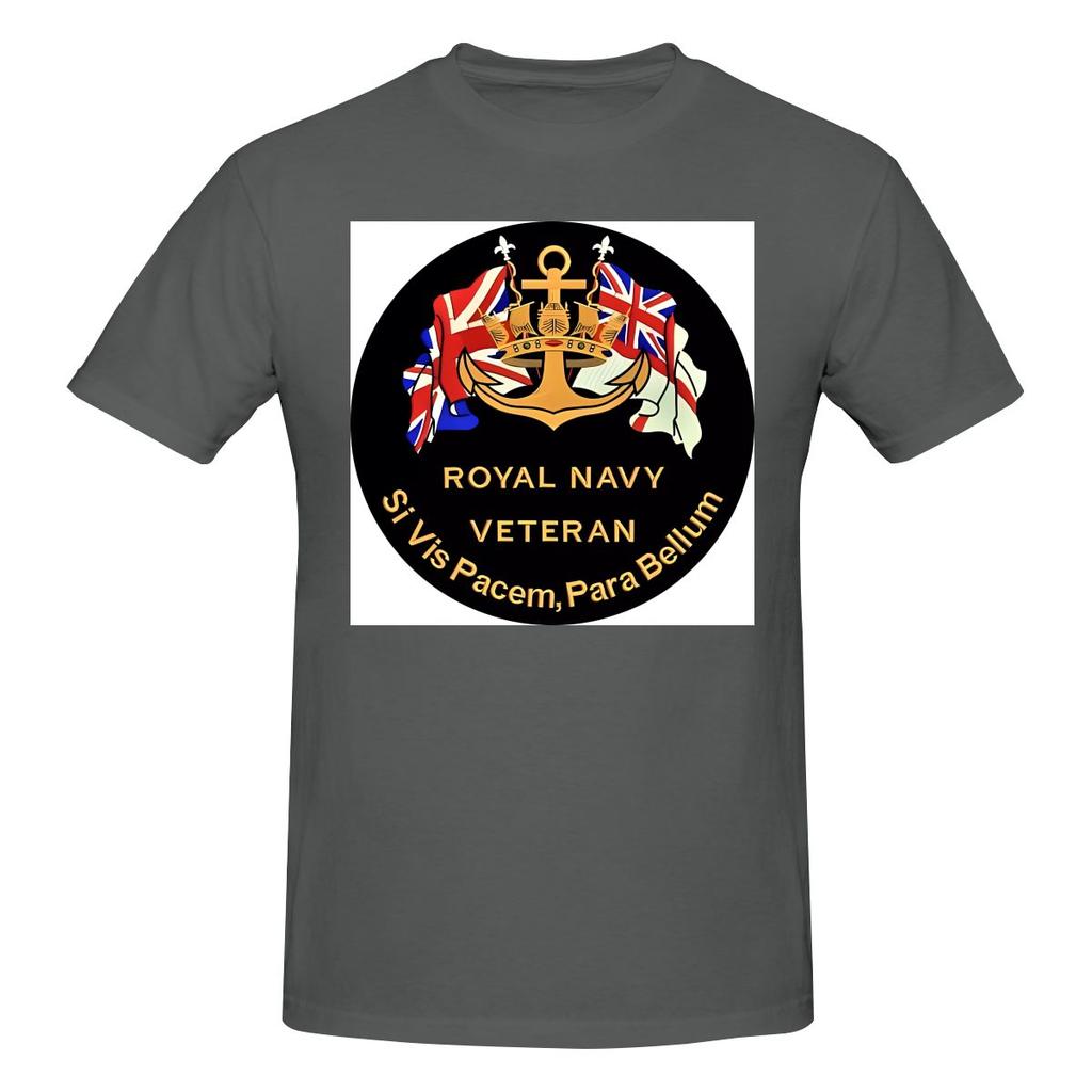 Royal Navy Veteran Badge American Style Tshirt Simple Korean Style Antibacterial Tees