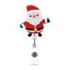 Snowman Elk Christmas Badge Reel Santa Claus ID Card Holder  Doctor Student