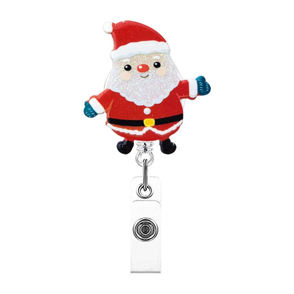 Snowman Elk Christmas Badge Reel Santa Claus ID Card Holder  Doctor Student