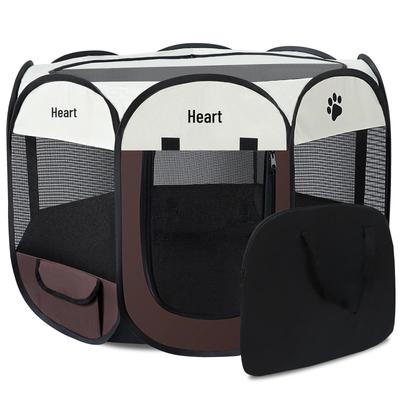 Quick-Fold Octagonal Pet Tent: Outdoor Oxford Cloth Cage for Cats & Dogs