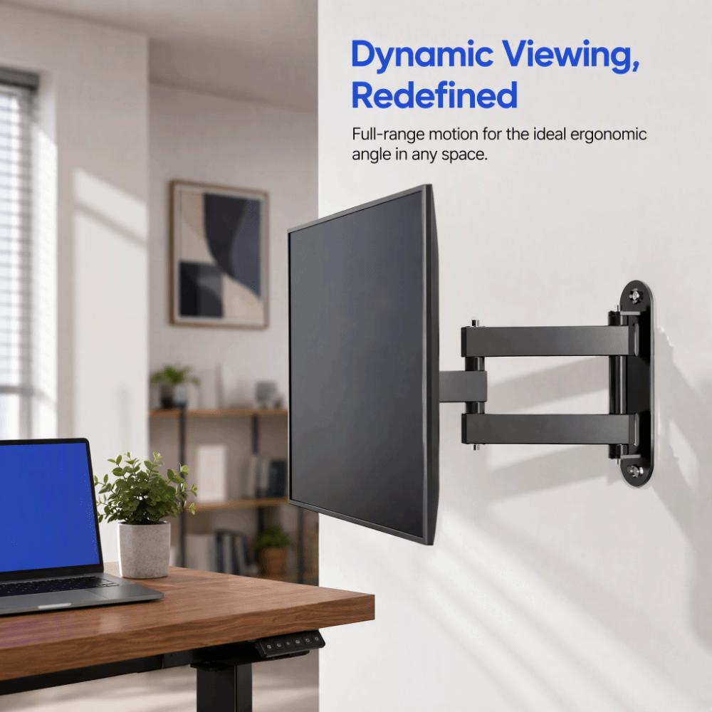360 Degree Rotation TV Wall Mount Bracket Adjustable Rotating Arm Swivel Function Articulating TV Wall Mount