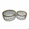Coffee Table - DKD HOME DECOR - DKD Home Decor - Set of 2 Tables - Metal &; Glass - 100 X 100 X 43 Cm