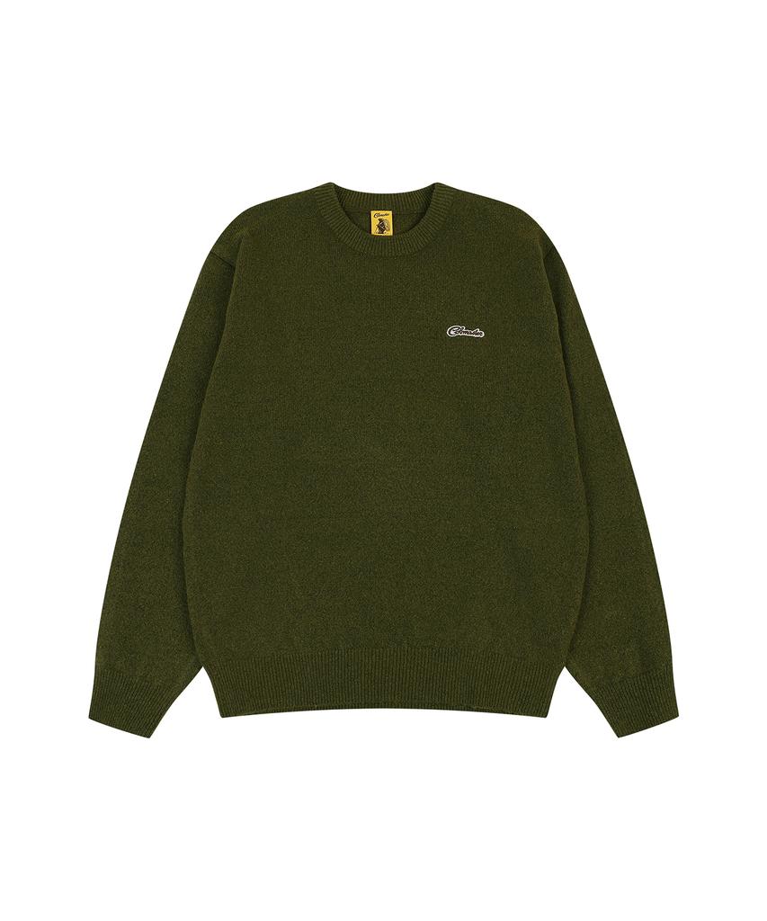 COBMASTER Logo Crew Neck Knit [Khaki]