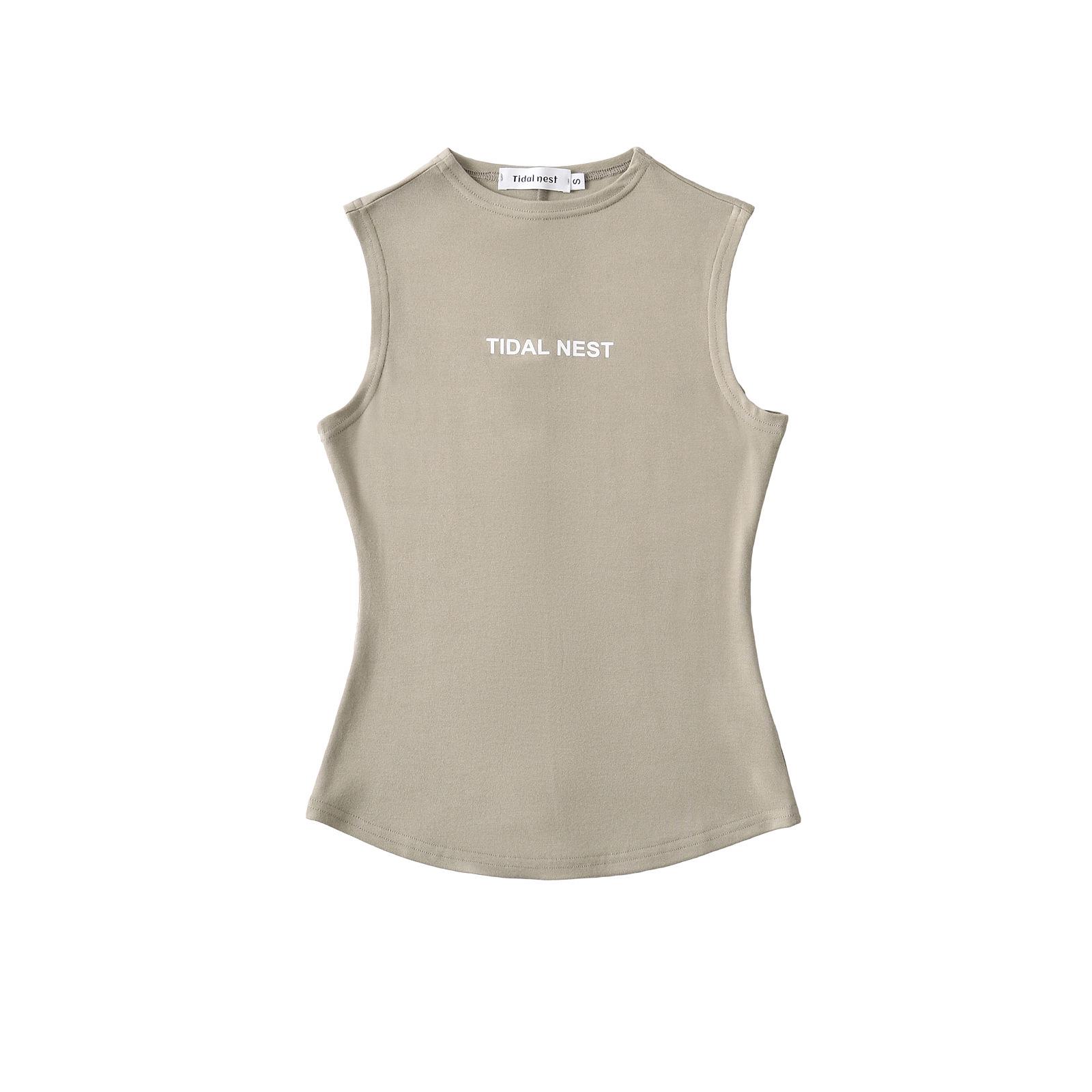 

Женский летний топ без рукавов с принтом букв для йоги, фитнеса, бега и пилатеса Large