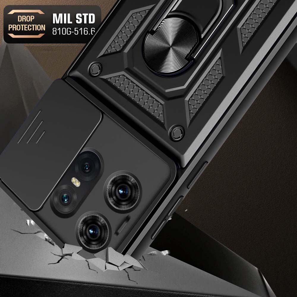 Slide Camera Lens Protector Armor Case For Motorola Moto Edge 50 40 30 Ultra Neo Fusion Military Grade Bumpers Ring Cover