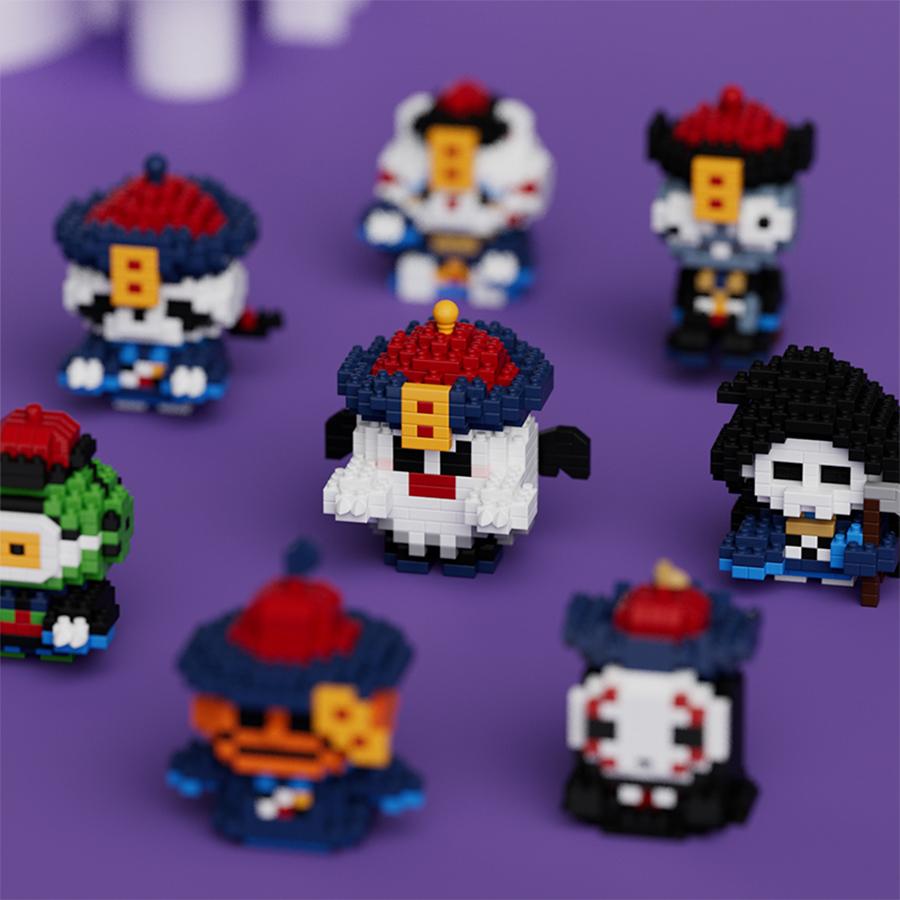 Halloween Ornament Mini Actionfiguren Geist Mikro-Bausteine DIY Kinderspielzeug Halloween-Geschenke