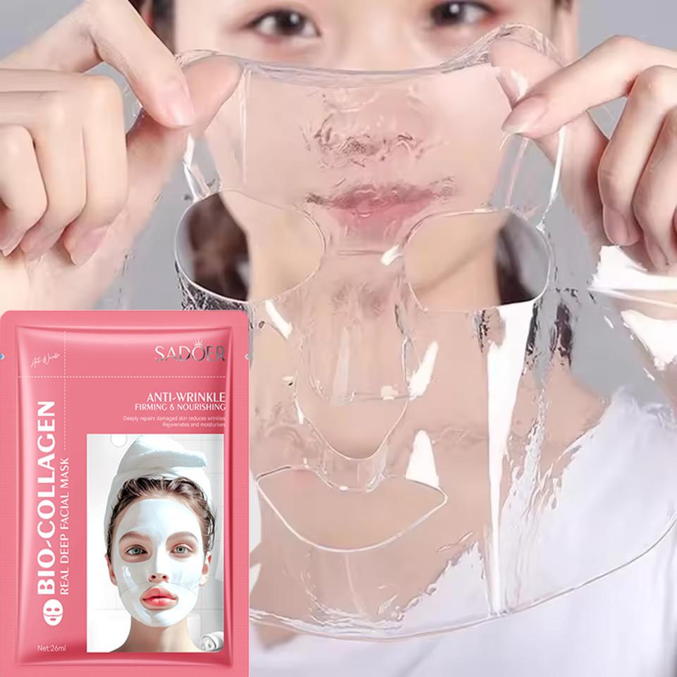 Bio Collagen Face Mask Anti Wrinkle Fade Face Fine Line Lift Firm Skin Anti-Aging Brighten SkinCare Korean Cosmetics