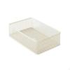 UnderBed Storage Basket LowClearance Metal Wire Rounded Corners White L Mobile