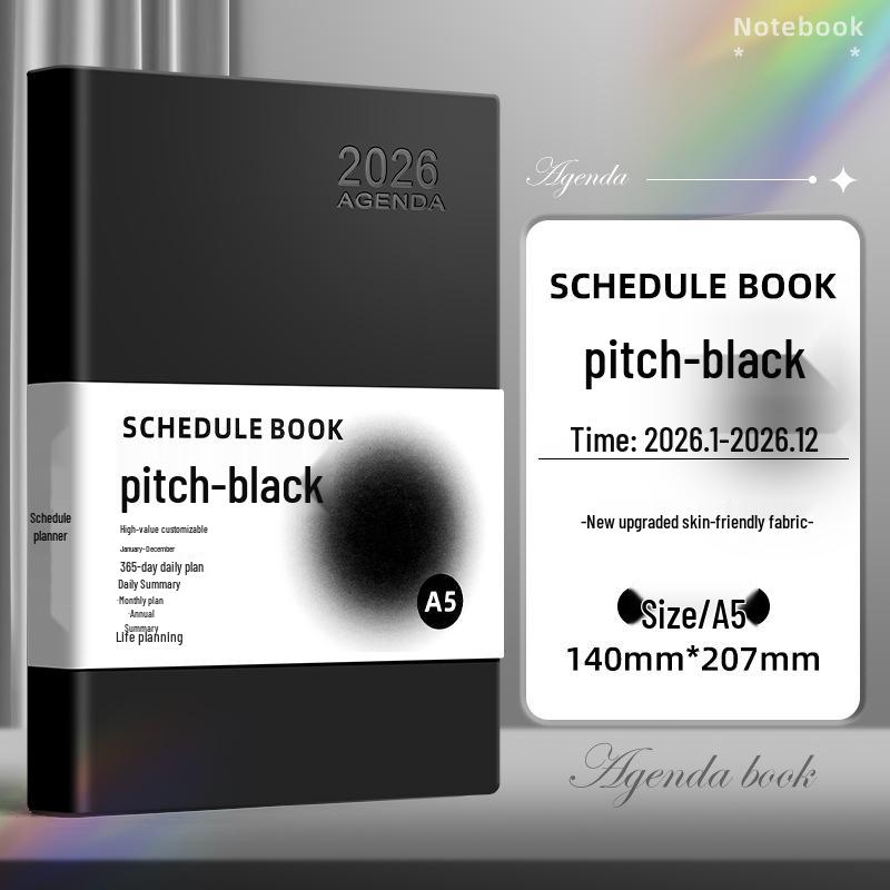 A52026 National Tide A5 Leather Cover Planner & Calendar Notebook Journal
