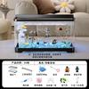2026 Desktop-Aquarium mit Licht Kleiner Fischbehälter für Wohnzimmer Ökologische Landschaft Goldfischglas All-in-One Kompaktes Aquarium Dekor
