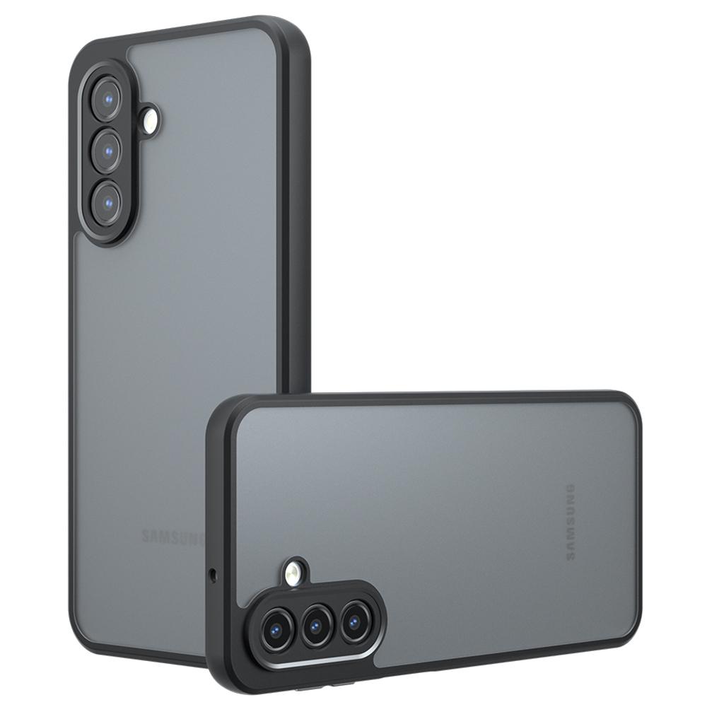 

For Samsung Galaxy A17 5G Case Skin-Touch TPU+PC Matte Phone Shell,Transparent Black A