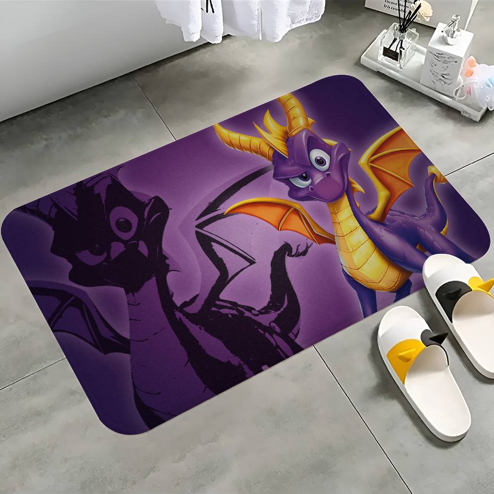 Games S-Spyro Dragon Hallway Carpet Non-Slip Laundry Room Mat Laundry Decor Balcony Child Living Room Toilet Rug