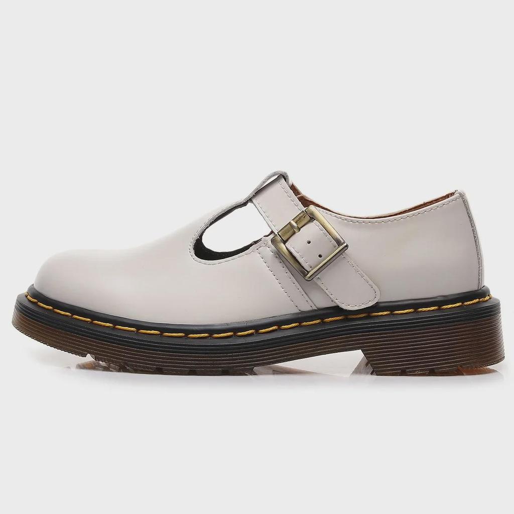 Aibiden Women's Genuine Leather Mary Jane T-Strap Shoes - British Fashion Student Style.
