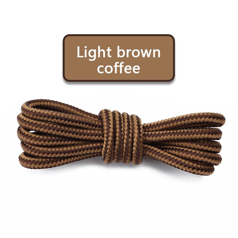 1Pair Boots Round Shoelaces Striped Double Color Shoe Laces Outdoor Hiking Leisure Shoe Lace Sneakers Casual Shoelace Accesories
