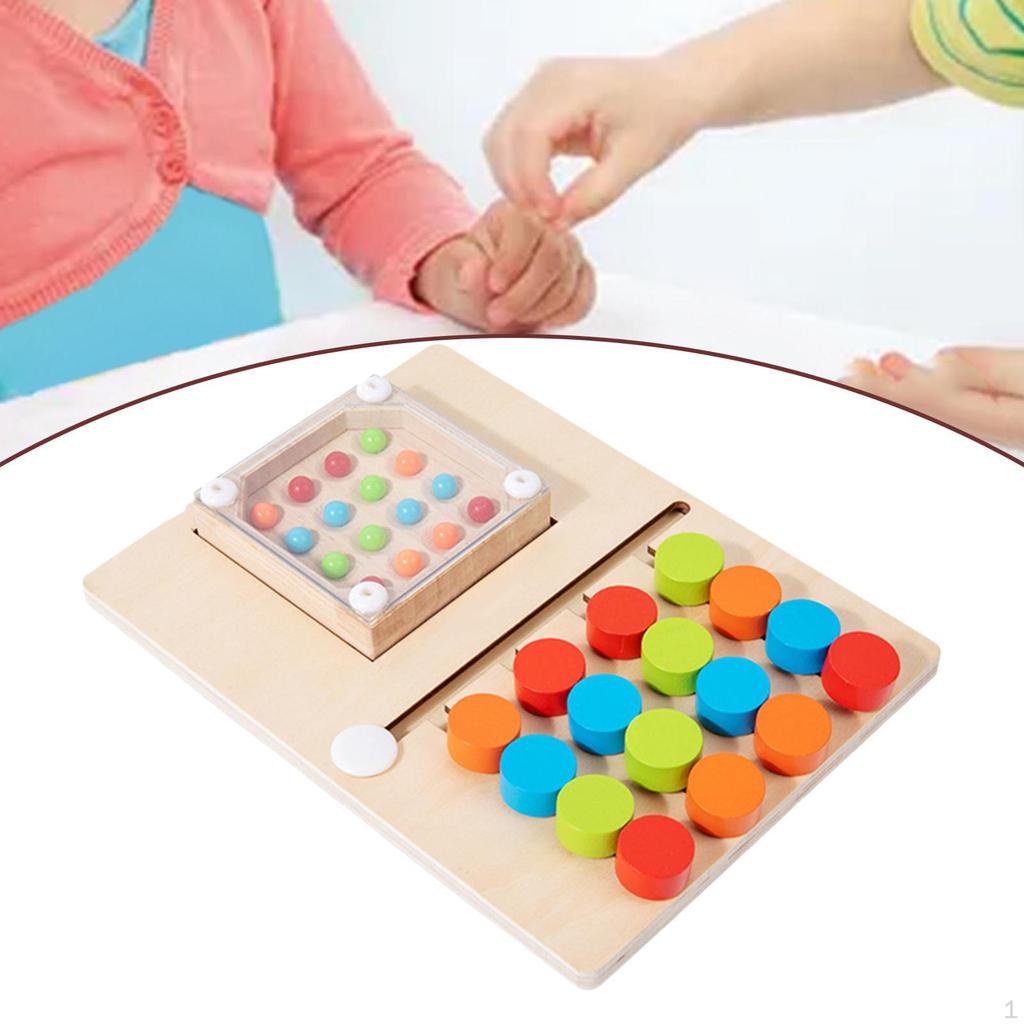 Color Matching Puzzles Four Game Preschool Educational Learning Toy Logic for Hand Eye