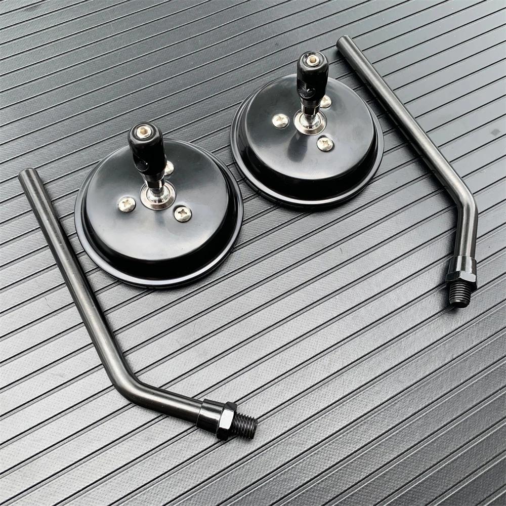 Motorcycle Rearview Side Mirror with 10mm Screws Universal Round  Retro Modified Motorbike Cafe Racer Rearview Mirrors