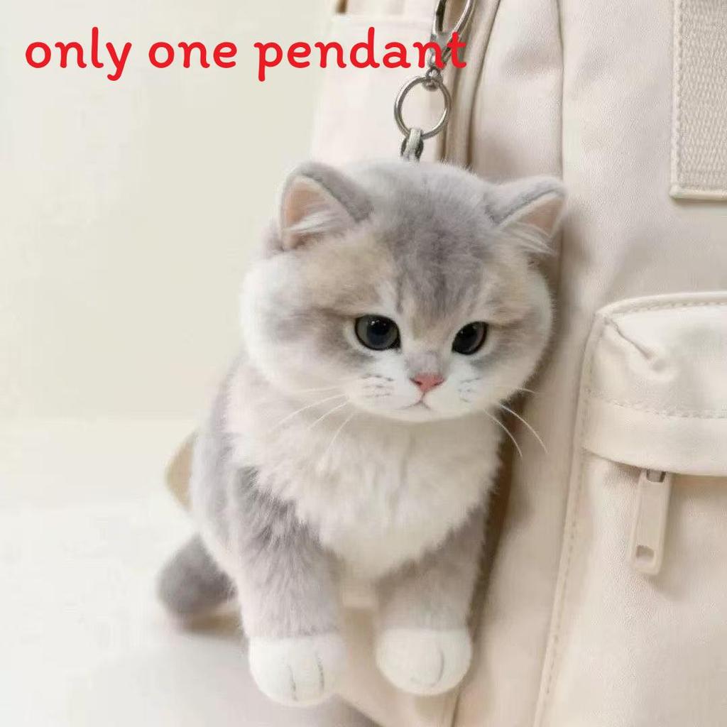 Portachiavi Gatto Peluche Con Materiale Peluche Corto Morbido Per Regalo E Decorazione Borsa