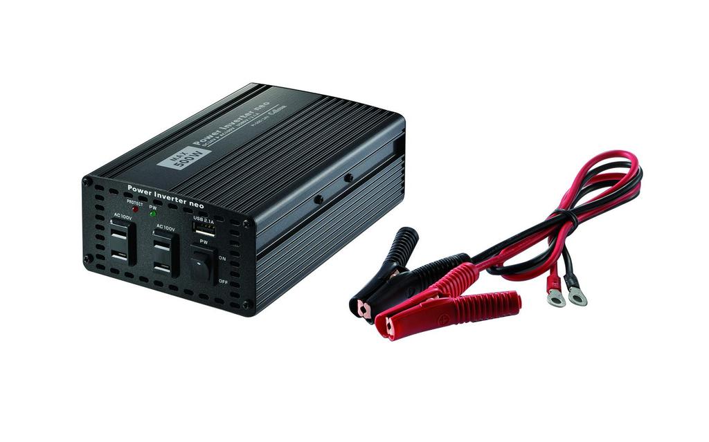 CELLSTAR Power Inverter Neo 400W Rated USB 70cm Cord Length PI-500/24V, 24V, Output, Compatible,